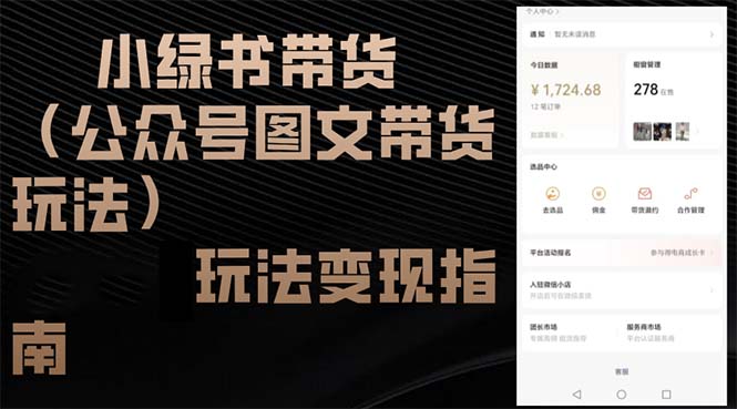 小绿书带货(公众号图文带货玩法-桀创项目掘金社