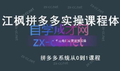 江枫老师·拼多多实操课程-桀创项目掘金社