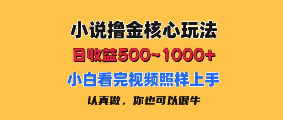 小说撸金核心玩法，日收益500-1000+，小白看完照样上手，0成本有手就行-桀创项目掘金社