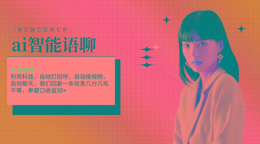 ai智能语聊，单窗口30+单机500+，无脑干！！！-桀创项目掘金社