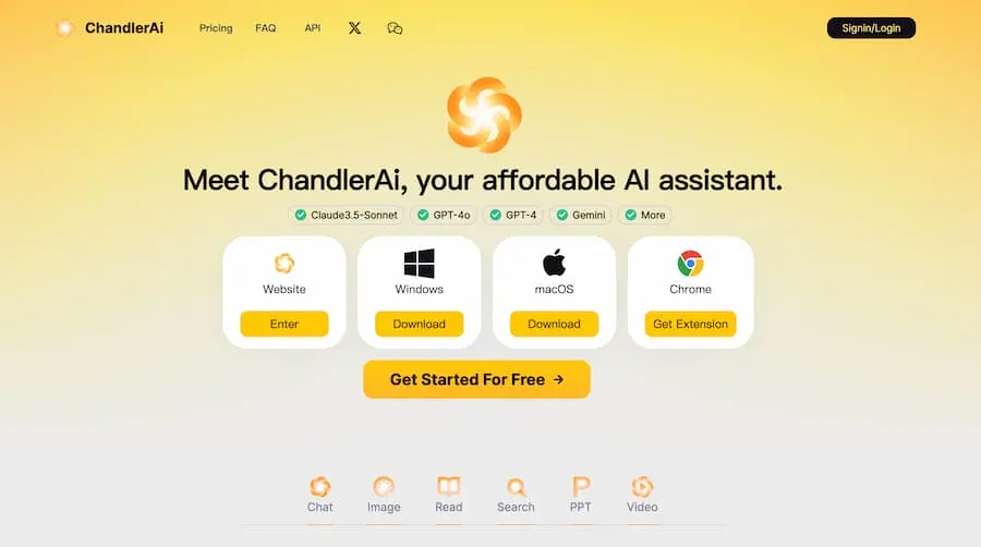 ChandlerAi｜综合性人工智能助手平台 提供多种AI服务-桀创项目掘金社