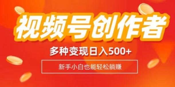 视频号创作者计划，多种变现方式，日入500+【内附1080g视频素材】-桀创项目掘金社