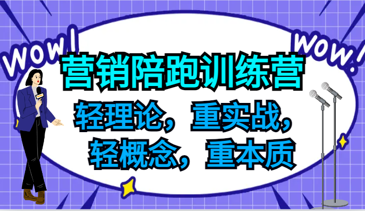 营销陪跑训练营，轻理论，重实战，轻概念，重本质，适合中小企业和初创企业的老板-桀创项目掘金社