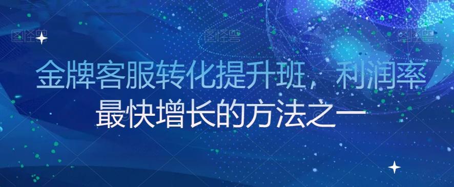 金牌客服转化提升班，利润率最快增长的方法之一-桀创项目掘金社