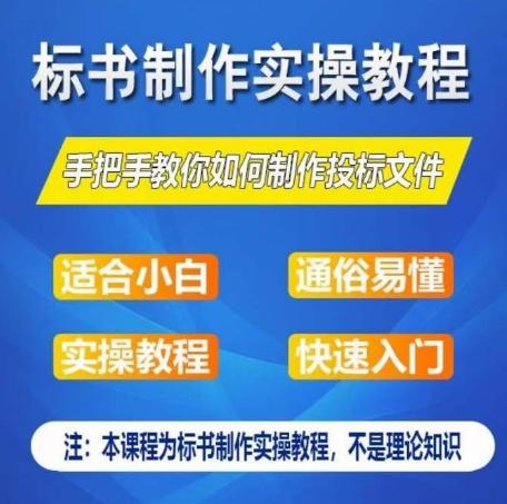 标书制作实操教程，手把手教你如何制作授标文件，零基础一周学会制作标书-桀创项目掘金社