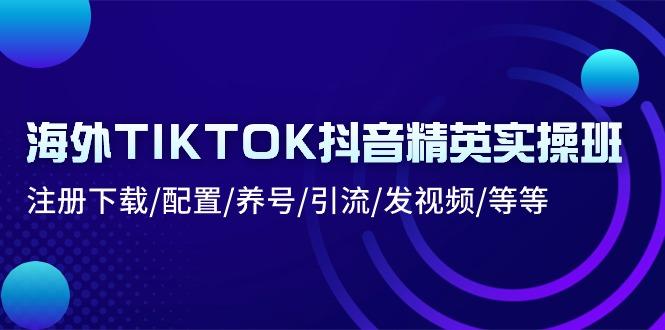 海外TIKTOK抖音精英实操班：注册下载/配置/养号/引流/发视频/等等-桀创项目掘金社