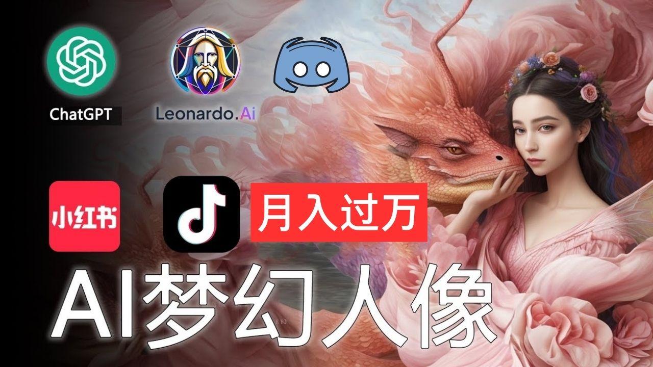 AI摄影梦幻人像：零基础也能月入过万的秘密-桀创项目掘金社