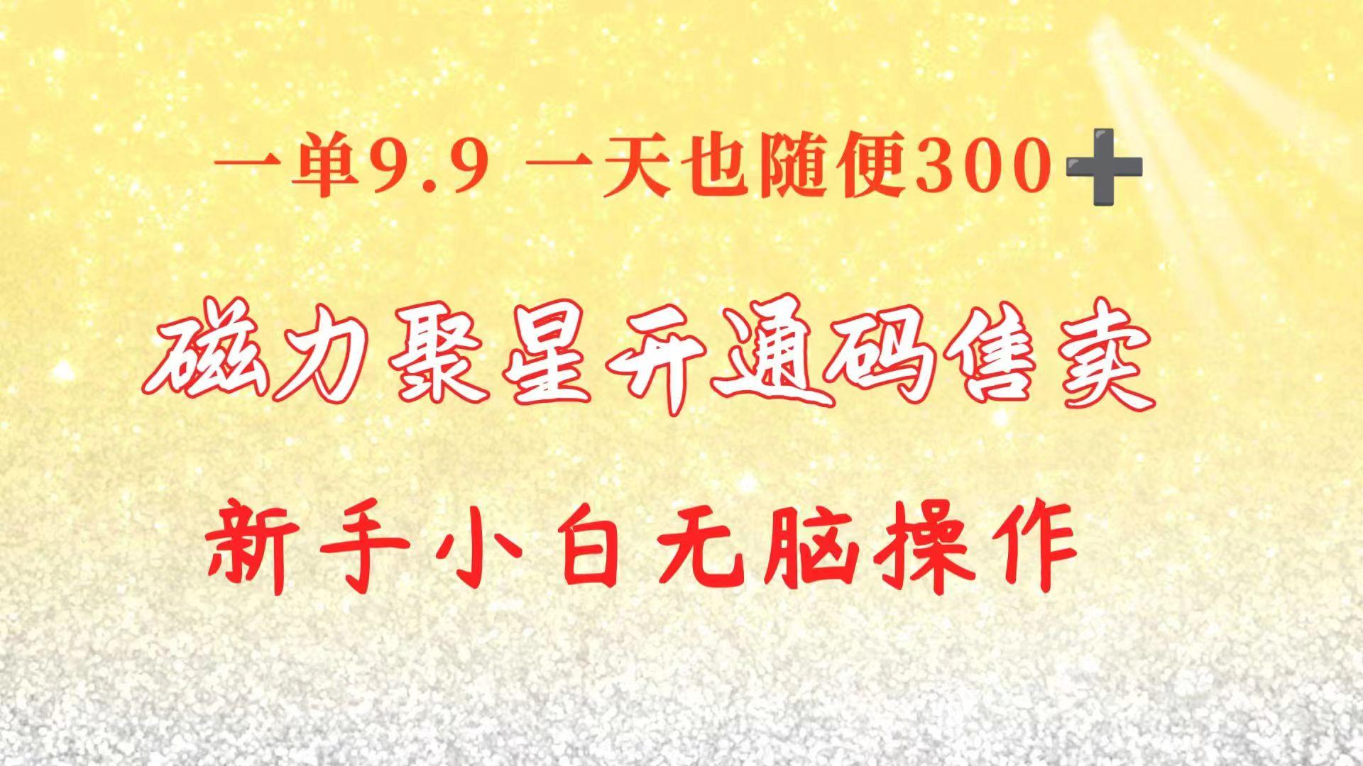 快手磁力聚星码信息差 售卖  一单卖9.9  一天也轻松300+ 新手小白无脑操作-桀创项目掘金社