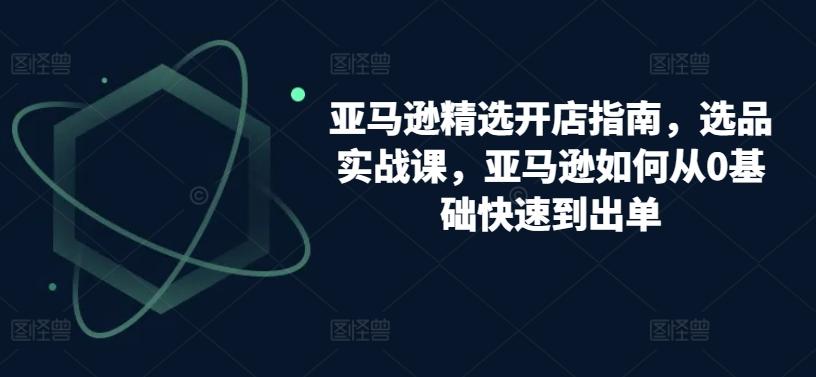 亚马逊精选开店指南，选品实战课，亚马逊如何从0基础快速到出单-桀创项目掘金社