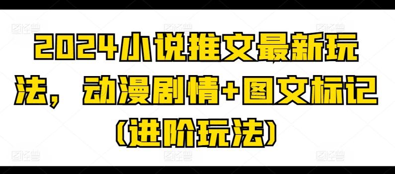 2024小说推文最新玩法，动漫剧情+图文标记(进阶玩法)-桀创项目掘金社