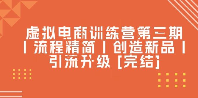 虚拟电商训练营第三期丨流程精简丨创造新品丨引流升级 [完结]-桀创项目掘金社