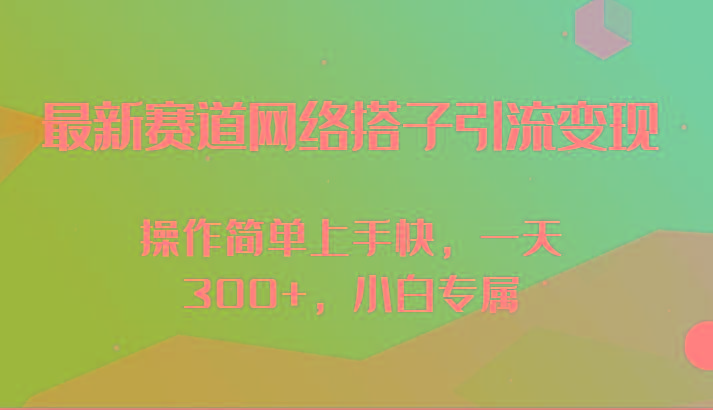 最新赛道网络搭子引流变现!!操作简单上手快，一天300+，小白专属-桀创项目掘金社