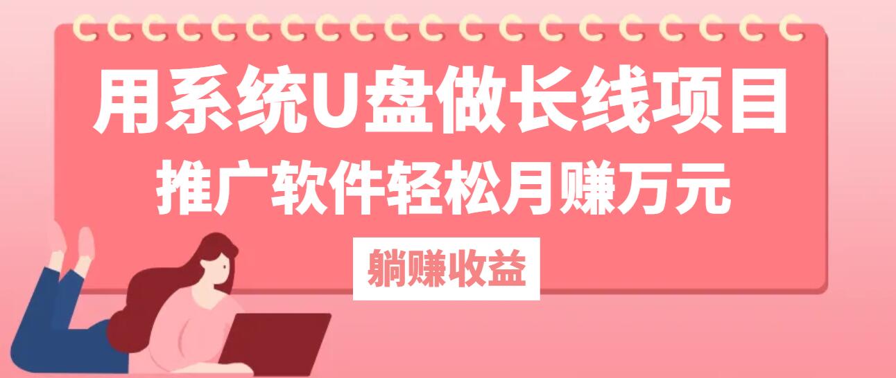 用系统U盘做长线项目，推广软件轻松月赚万元(附制作教程+软件-桀创项目掘金社