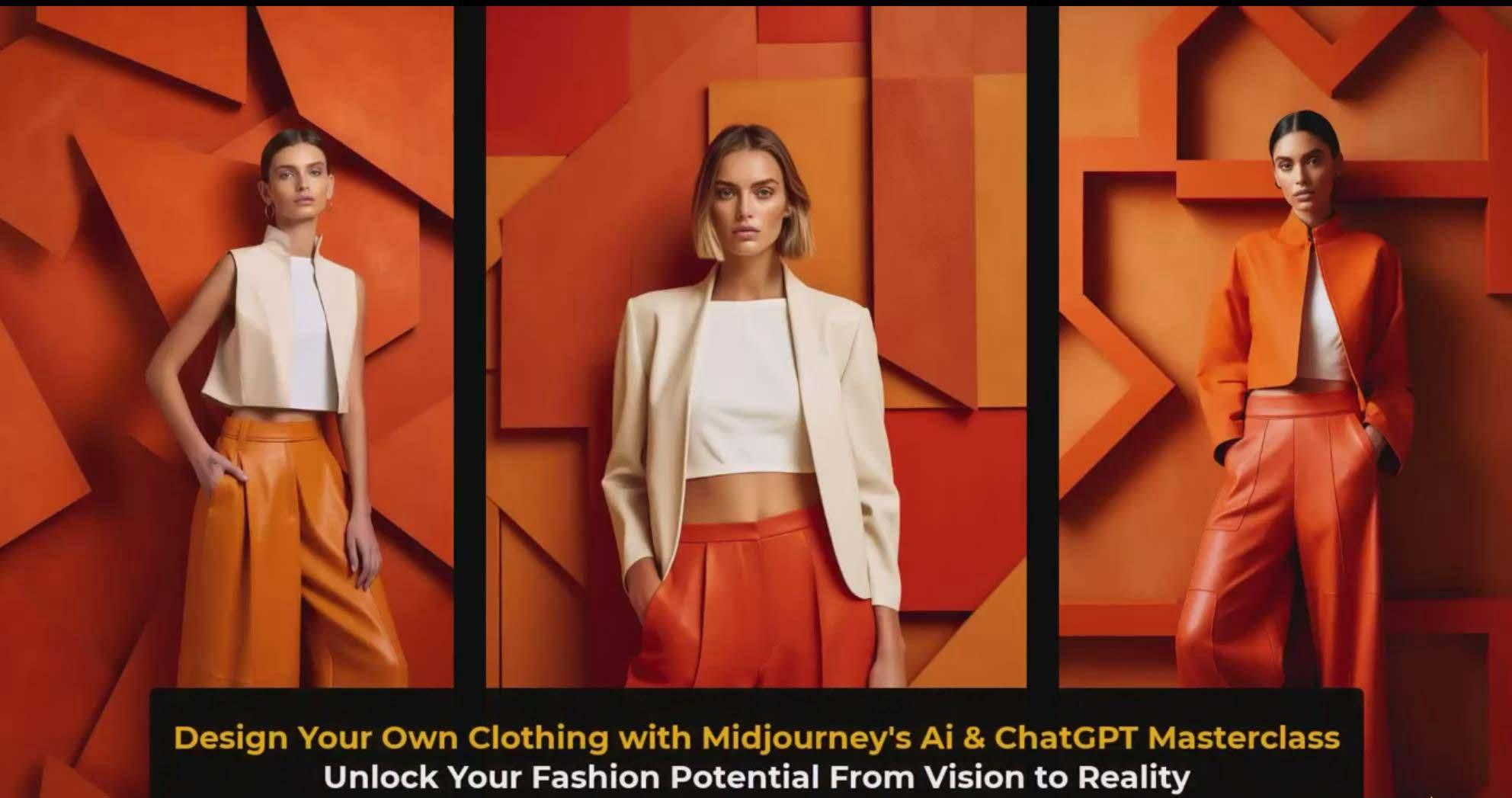 图片[3]-利用 Midjourneys Ai 人工智能设计自己的服装AI大师班-10节课-中英字幕-桀创项目掘金社