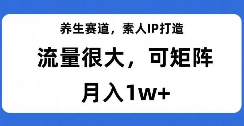 养生赛道，素人IP打造，流量很大，可矩阵，月入1w+【揭秘】-桀创项目掘金社