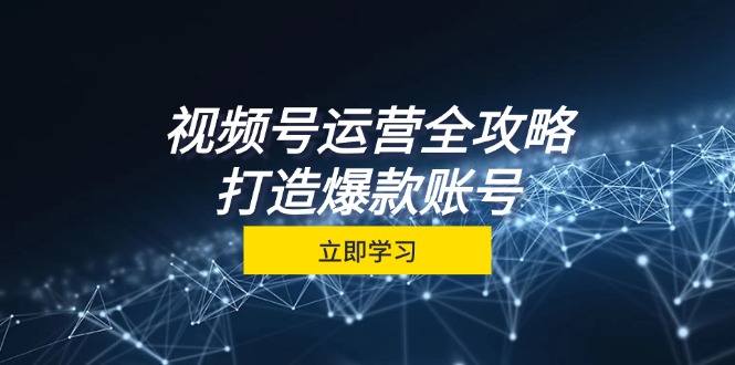 视频号运营全攻略，从定位到成交一站式学习，视频号核心秘诀，打造爆款…-桀创项目掘金社