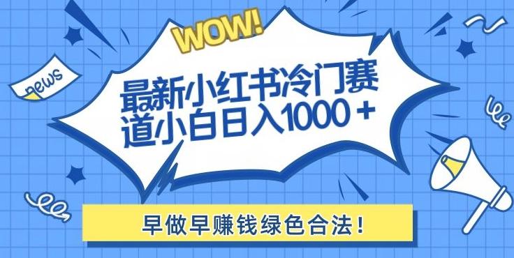 最新小红书冷门赛道日入1000+一部手机小白轻松-桀创项目掘金社
