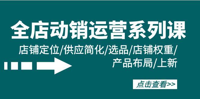 (9845期)全店·动销运营系列课：店铺定位/供应简化/选品/店铺权重/产品布局/上新-桀创项目掘金社