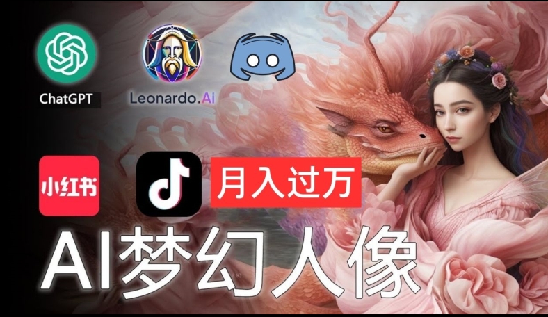 AI摄影梦幻人像：零基础也能月入过万的秘密【揭秘】-桀创项目掘金社