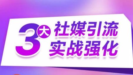 3大社媒引流实战强化，多渠道站外引流，高效精准获客，订单销售额翻倍增长-桀创项目掘金社