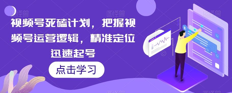 视频号死磕计划，把握视频号运营逻辑，精准定位迅速起号-桀创项目掘金社