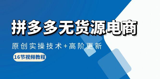 (10015期)拼多多无货源电商，原创实操技术+高阶更新(16节视频教程)-桀创项目掘金社