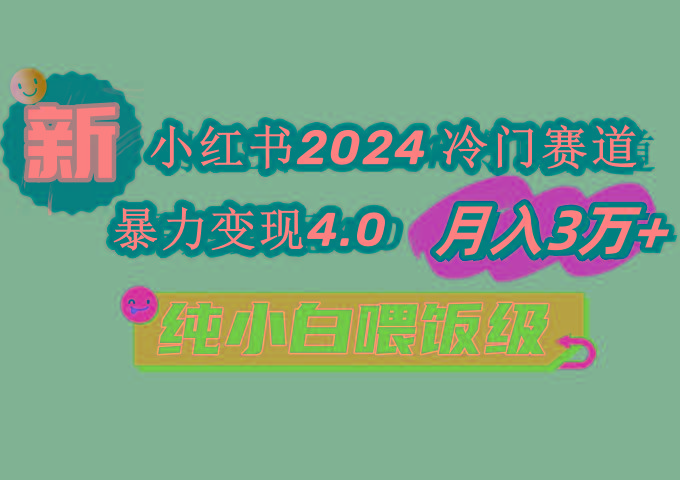 小红书2024冷门赛道 月入3万+ 暴力变现4.0 纯小白喂饭级-桀创项目掘金社