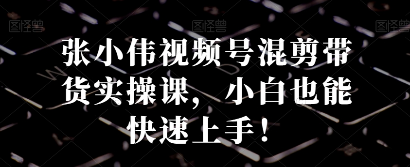 张小伟视频号混剪带货实操课，小白也能快速上手！-桀创项目掘金社