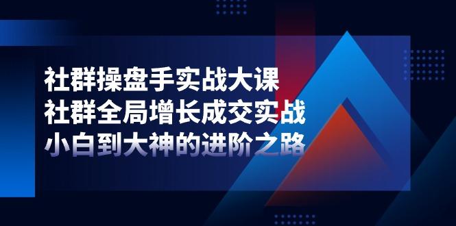 社群-操盘手实战大课：社群 全局增长成交实战，小白到大神的进阶之路-桀创项目掘金社