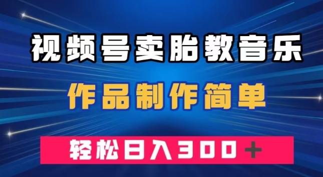 视频号卖胎教音乐，作品制作简单，一单49，轻松日入300＋-桀创项目掘金社