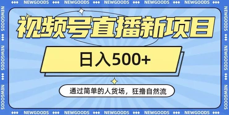 视频号直播新项目，通过简单的人货场，狂撸自然流，日入500+【260G资料】-桀创项目掘金社