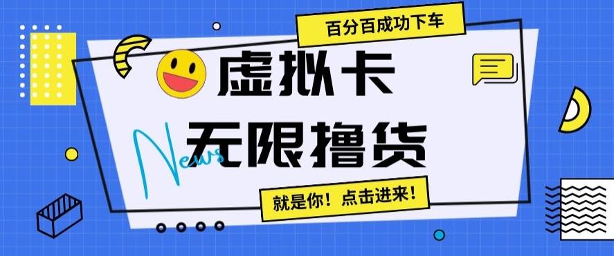 虚拟卡无限撸货，百分百成功下车【仅揭秘】-桀创项目掘金社