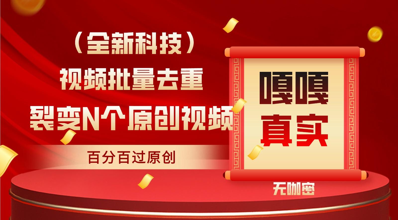最新全自动去重技术，批量操作百分百过原创-桀创项目掘金社
