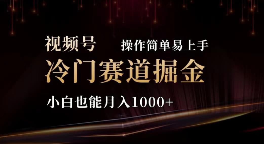2024视频号冷门赛道掘金，操作简单轻松上手，小白也能月入1000+-桀创项目掘金社
