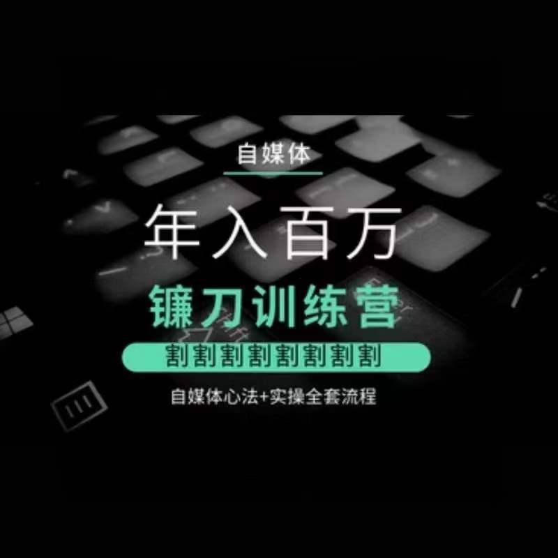 自媒体年入百万镰刀训练营，割割割割割割割割，自媒体心法+实操全套流程-桀创项目掘金社