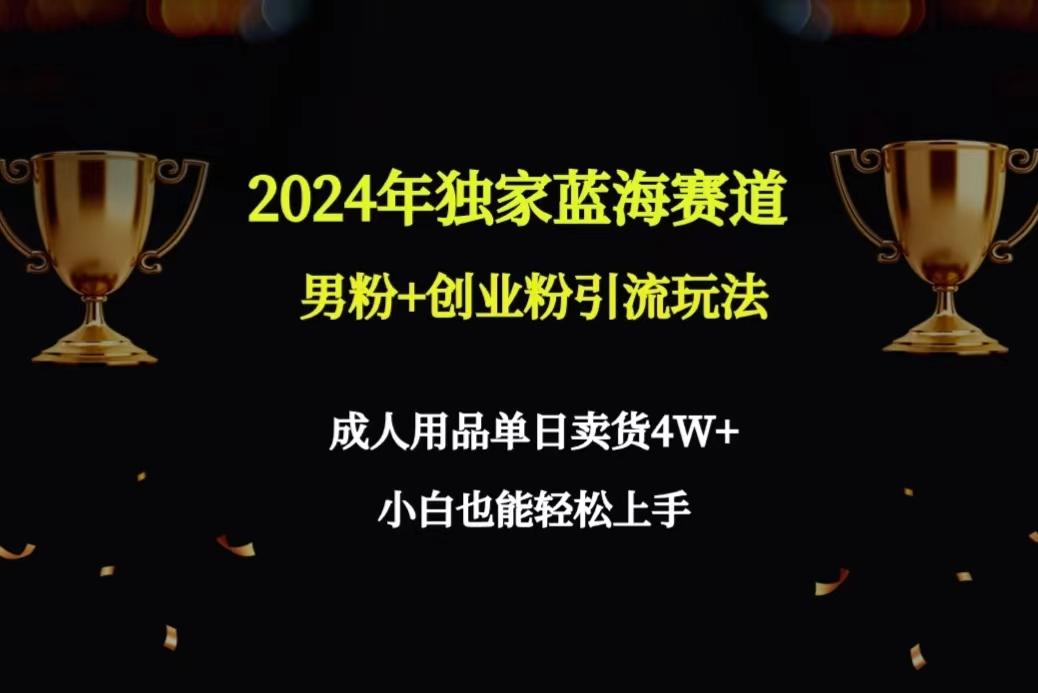 2024年独家蓝海赛道男粉+创业粉引流玩法，成人用品单日卖货4W+保姆教程-桀创项目掘金社