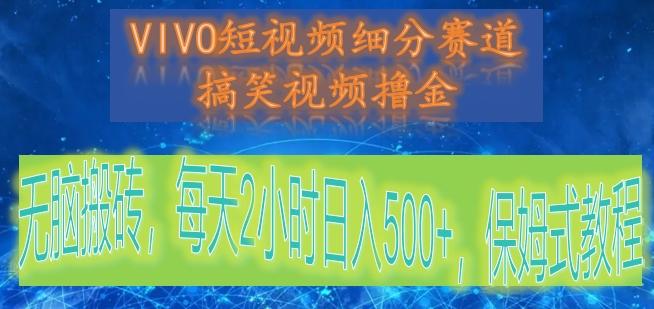 VIVO短视频细分赛道，搞笑视频撸金，无脑搬砖，每天2小时日入500+，保姆式教程-桀创项目掘金社