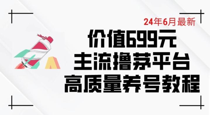 6月最新价值699的主流撸茅台平台精品养号下车攻略【揭秘】-桀创项目掘金社