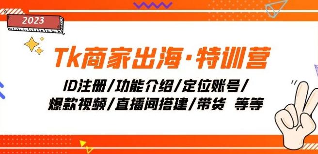 Tk商家出海·特训营：ID注册/功能介绍/定位账号/爆款视频/直播间搭建/带货-桀创项目掘金社