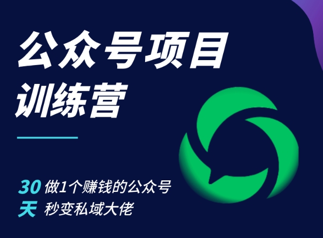 公众号项目训练营，30天做1个赚钱的公众号，秒变私域大佬-桀创项目掘金社