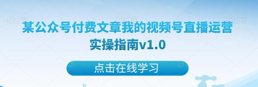 某公众号付费文章我的视频号直播运营实操指南v1.0-桀创项目掘金社