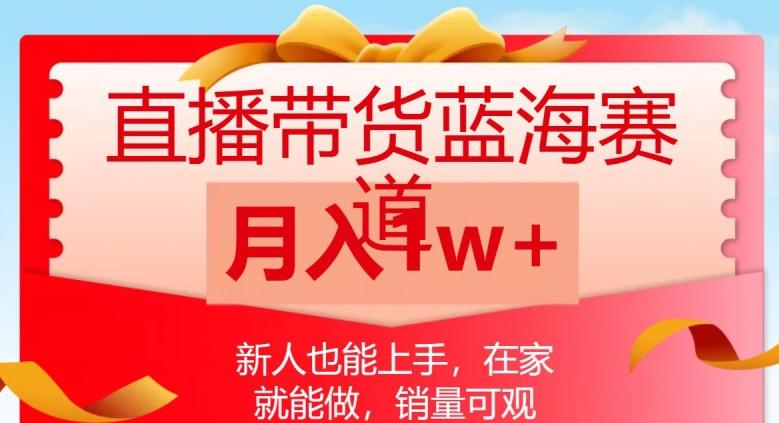 直播带货蓝海赛道，新人也能上手，在家就能做，销量可观，月入1w【揭秘】-桀创项目掘金社