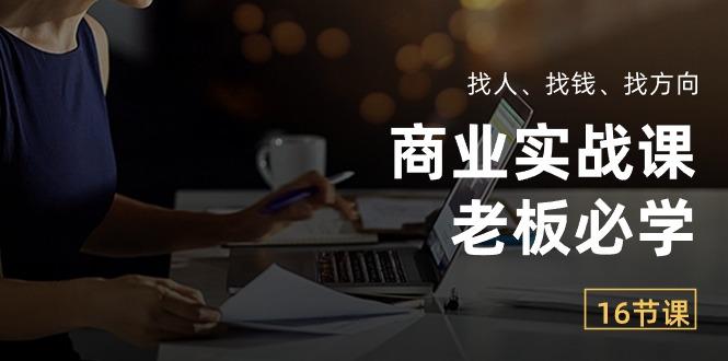 商业实战课【老板必学】：找人、找钱、找方向(16节课-桀创项目掘金社